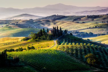 Tuscany - scenic landscape clipart
