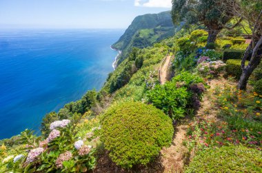Miradouro de Sossego bakış açısı, Sao Miguel Adası, Azores, Portekiz