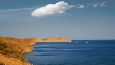 Kırım. Koktebel. güzel deniz manzarası.