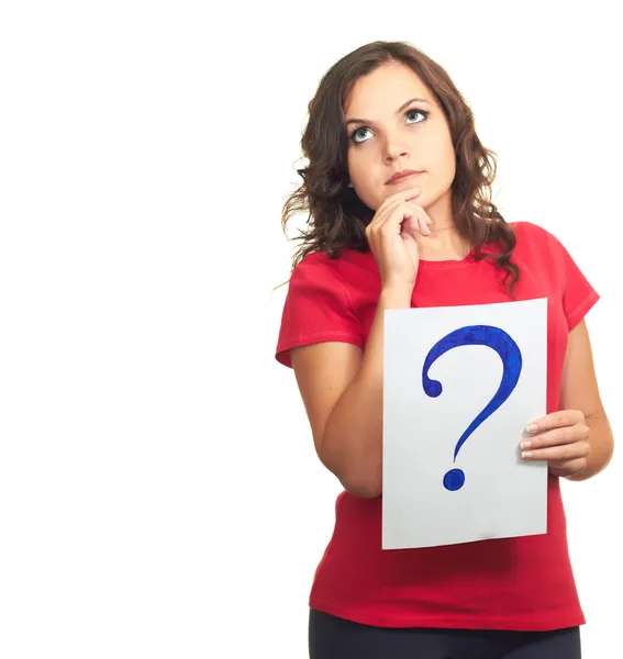 kırmızı gömlekli, çekici kız bir kağıt ile tutarak bir