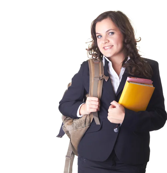 Bella ragazza con libri — Foto Stock