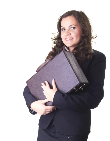 Business woman with briefcase — Stock Photo, Image