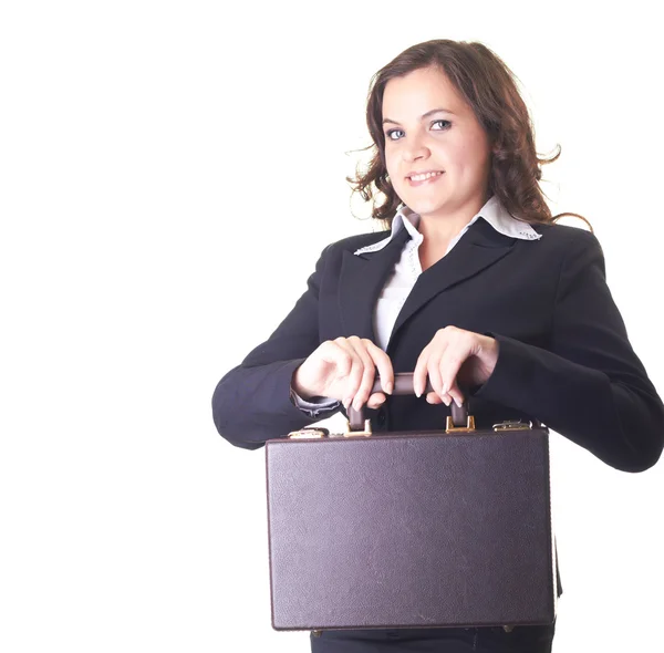 Business woman with briefcase — Stock Photo, Image