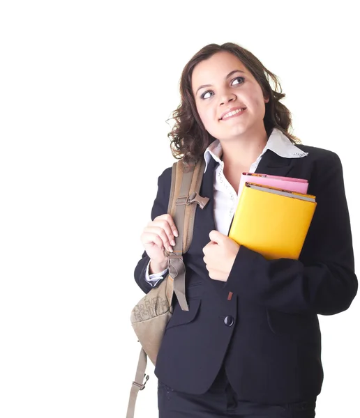 Bella ragazza con libri — Foto Stock