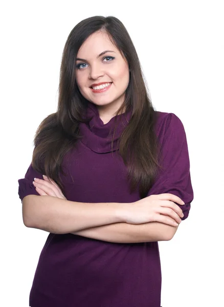 Attractive young woman in a dress. — Stock Photo, Image