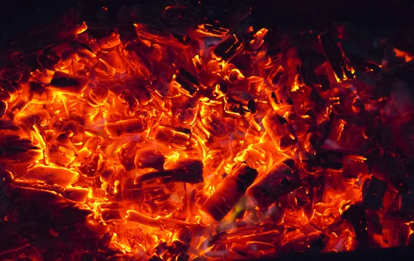 Burning coals — Stock fotografie