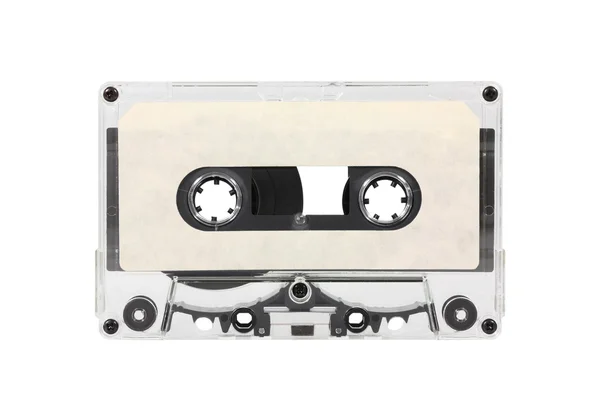 빈티지 빈 흰색 오디오 카세트 — 스톡 사진