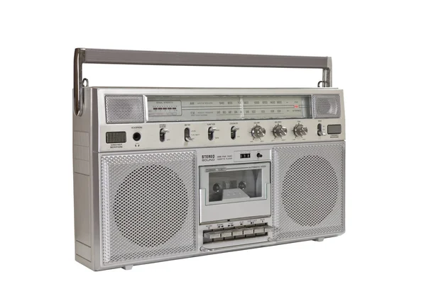 Sztuka boom box przenośne radio kasetowe — Zdjęcie stockowe