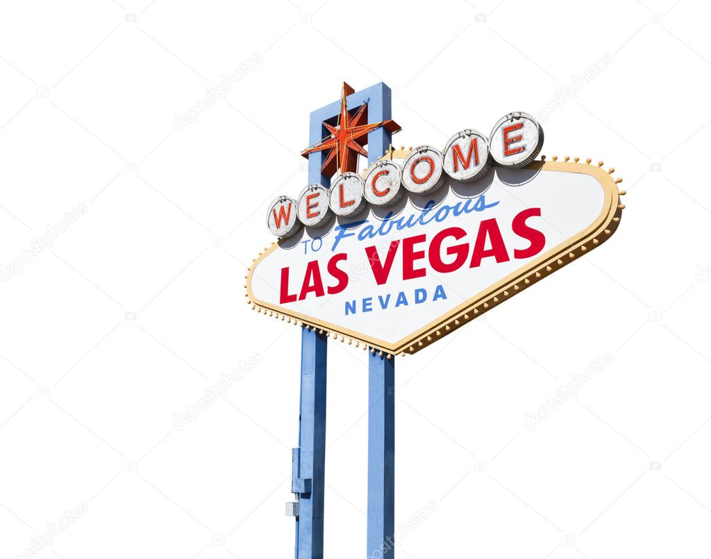 Welcome to las Vegas Sign Isolated with Clipping Path