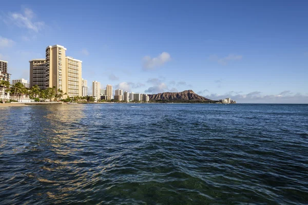 Waikiki beach honolulu tarde Havaí — Fotografia de Stock