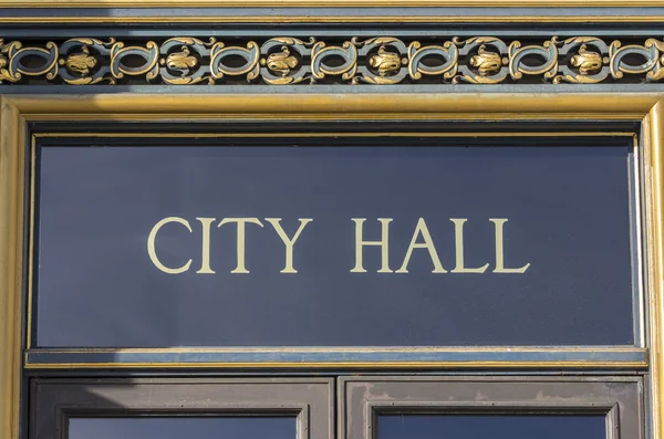 City Hall Sign São Francisco CA — Fotografia de Stock