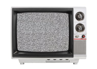 eski tv izole statik ekran