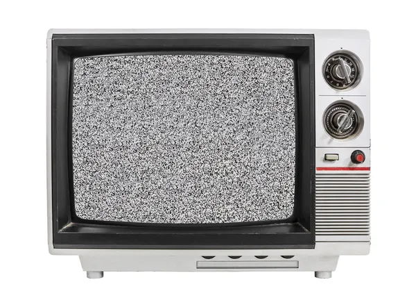 Static Screen Old TV Isolated — Stock Photo, Image