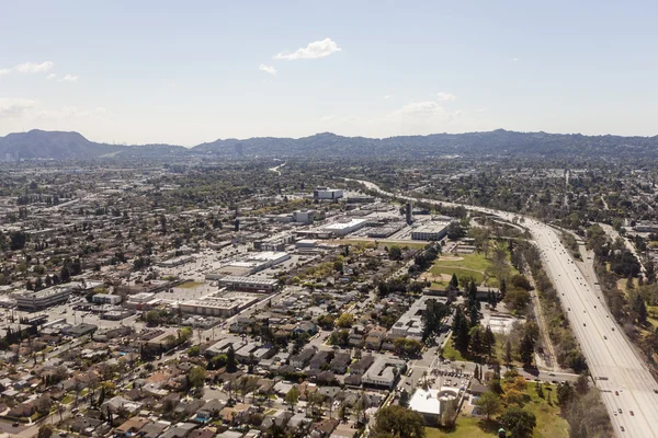 North hollywood Kalifornien freeway antenn — Stockfoto