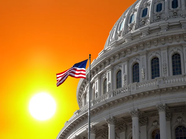 Sunrise Sky au-dessus du Capitole américain — Photo