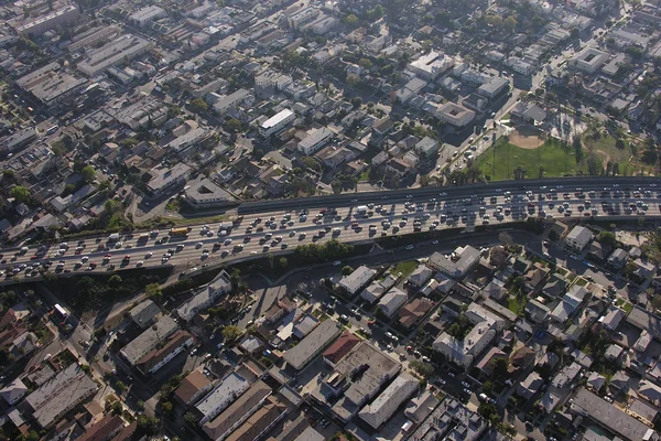 Sıkışık la freeway hava — Stok fotoğraf