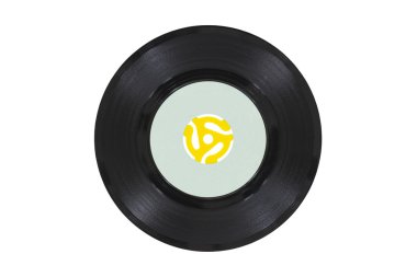 Vintage Vinil disk sarı adaptörü ile