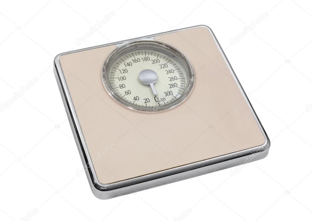 Vintage pink bathroom scale Vintage Pink bathroom Scale — Stock Photo