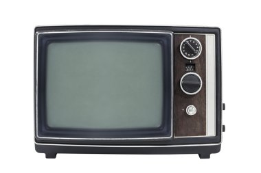 küçük vintage Portatif televizyon izole