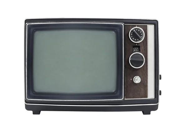 Pequeño Vintage televisor portátil aislado — Foto de Stock