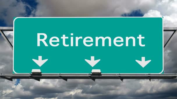 Дорога к пенсии — стоковое видео