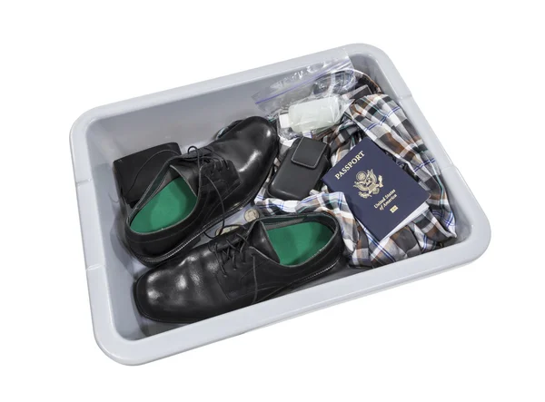 Airport Screening Security Tray — Stock Photo, Image