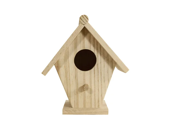 Małe birdhouse na białym tle — Zdjęcie stockowe