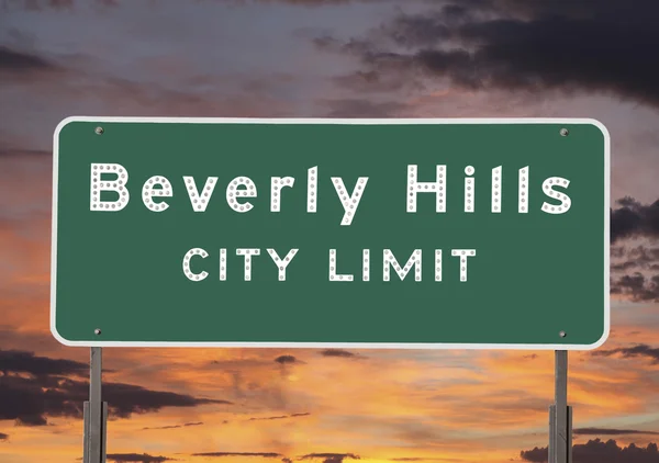 Miasto beverly hills ogranicza znak — Zdjęcie stockowe