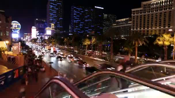 Las Vegas Strip Traffico pedonale — Video Stock