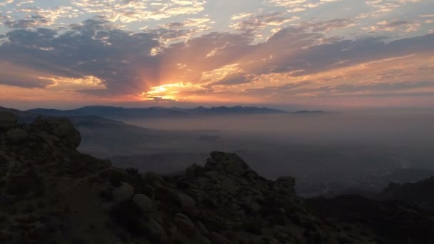 San fernando valley sunrise χρονική — Αρχείο Βίντεο