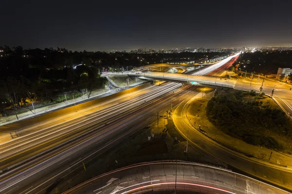 Sunset blvd στη νύχτα σαν Ντιέγκο αυτοκινητόδρομο — Φωτογραφία Αρχείου