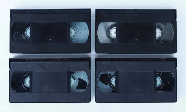 Четыре Старые Кассеты Vhs Годов — стоковое фото