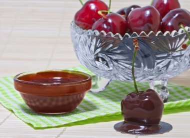 Cherries in chocolate clipart
