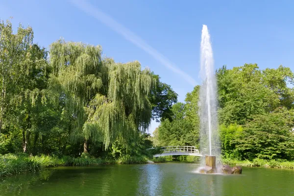 La fontana nel parco cittadino. Europa, Baden-Baden — Foto Stock