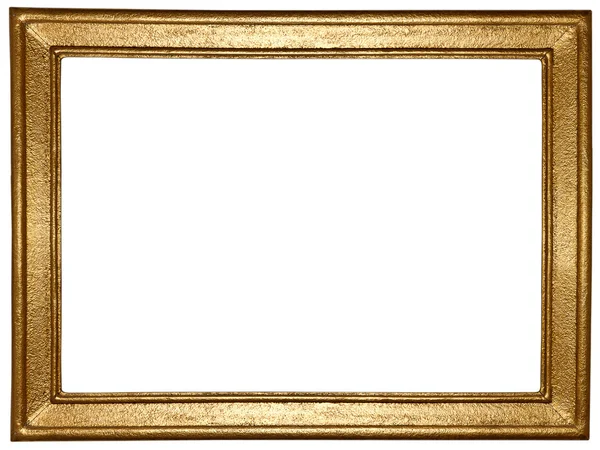 Goldrahmen isoliert auf weißem Hintergrund — Stockfoto