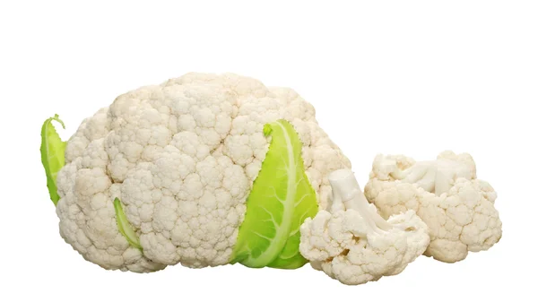 Coliflor aislada sobre fondo blanco — Foto de Stock