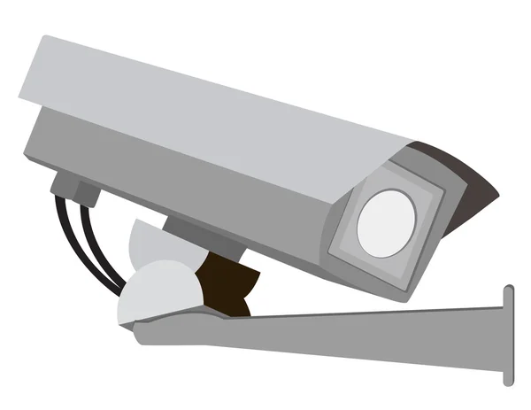 Beyaz arkaplanda güvenlik kamerası — Stok Vektör