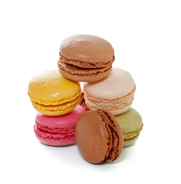 French macarons. Isolate on white background — Stock Photo, Image