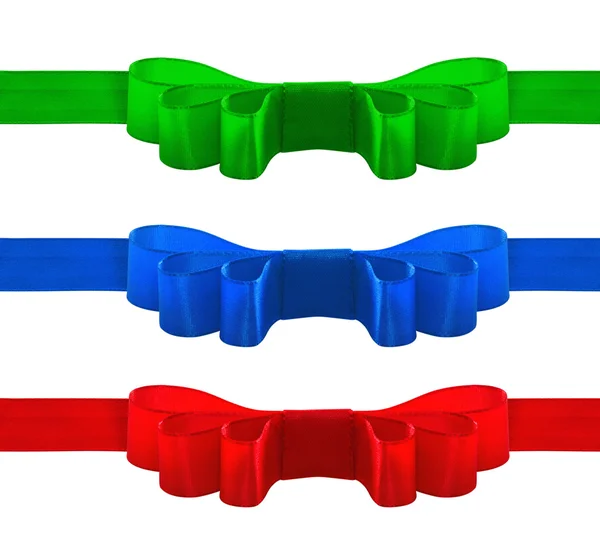 Set of colorful bows. Isolate on white background. — Stock Photo, Image