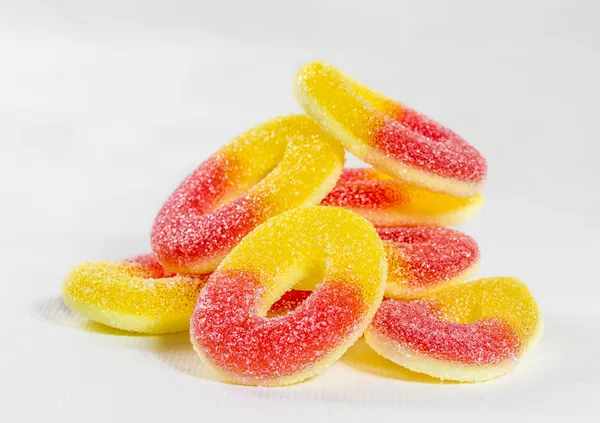 Gummy candy with sugar closeup — Stock Photo, Image