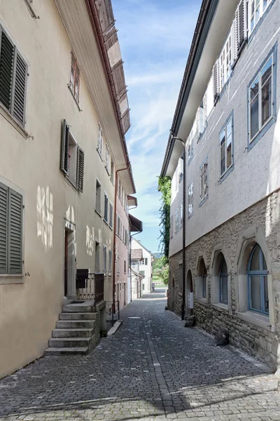 Stein y Rhein. La calle de la antigua ciudad suiza. Europa — Foto de Stock