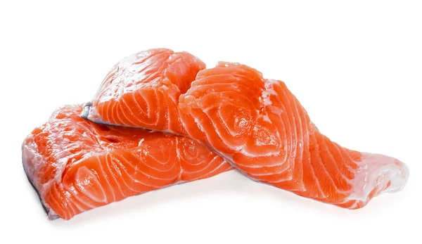 Salmon fillet on a white background — Stock Photo, Image