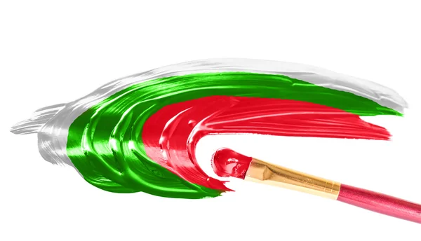 Vlajka Bulharska. Obrázek barev na papíře — Stock fotografie