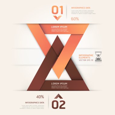 Modern kum saati origami tarzı. vektör çizim.