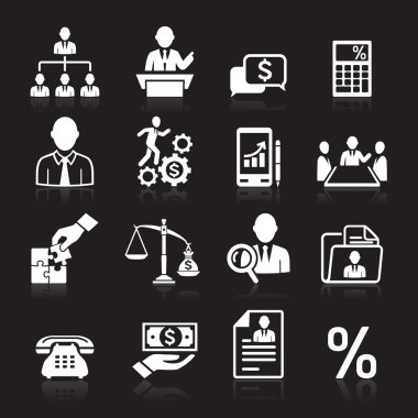 iş ikonları/simgeleri, yönetim ve insan kaynakları ayarlama