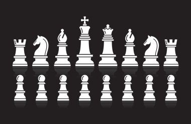 Chess icons. Vector Illustration. clipart