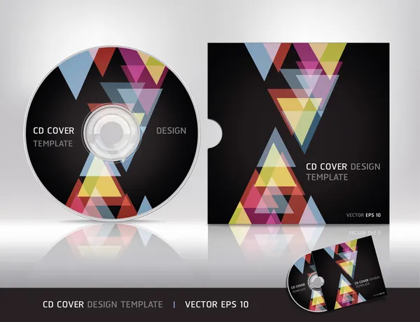 Cd cover design template.Vector illustration — Stock Vector