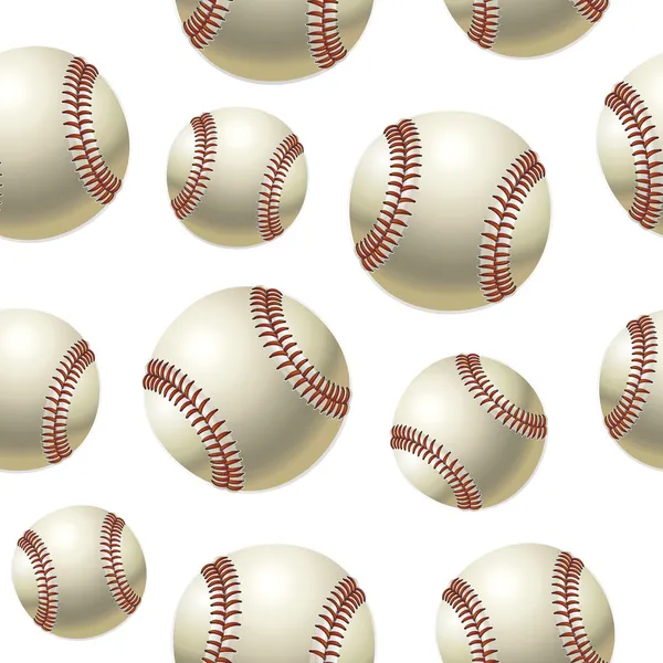 Wzór Baseballs. Ilustracja wektorowa — Wektor stockowy