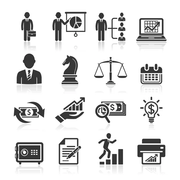 Business icons, management and human resources set — Stock Vector