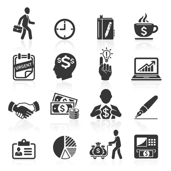 Conjunto de iconos empresariales, gestión y recursos humanos — Vector de stock